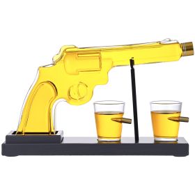 Gifts For Men Dad, 10 Oz Whiskey Gun Decanter Set  2 Bullet Glasses - Unique Birthday Pistol Gift Ideas Daughter Son, Personalized Liquor Dispens (Option: 10 OZ)